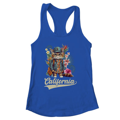 Funny California Stylish Cat In Beach Clothes Shirt & Tank Top | siriusteestore