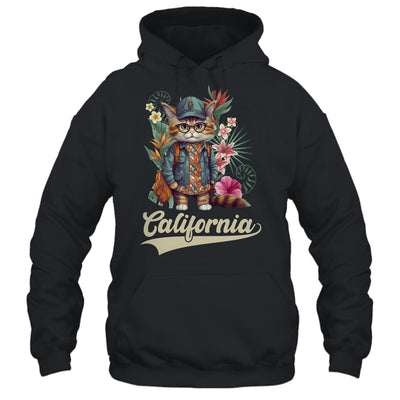 Funny California Stylish Cat In Beach Clothes Shirt & Tank Top | siriusteestore