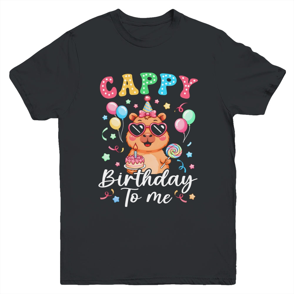 Funny Capybara Birthday To Me Cute Girls Birthday Capybara Youth Shirt | siriusteestore