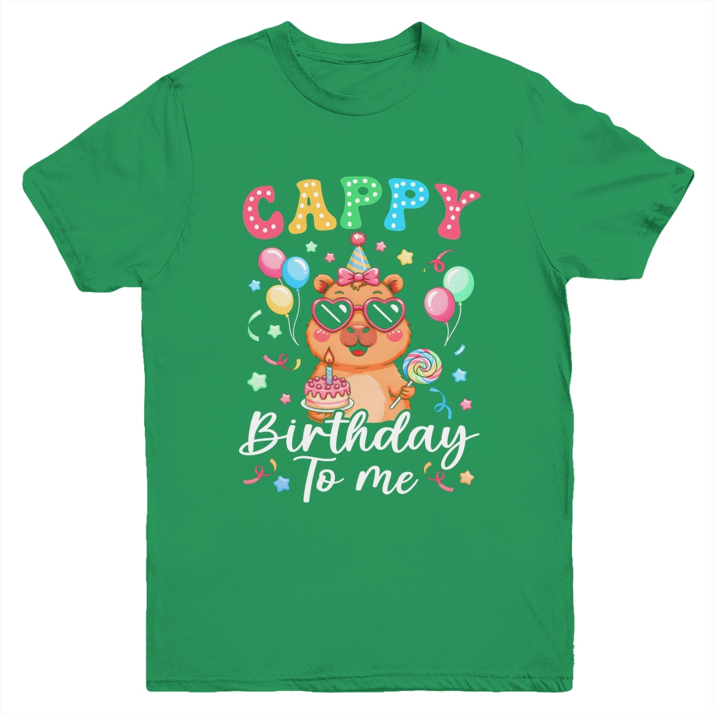 Funny Capybara Birthday To Me Cute Girls Birthday Capybara Youth Shirt | siriusteestore