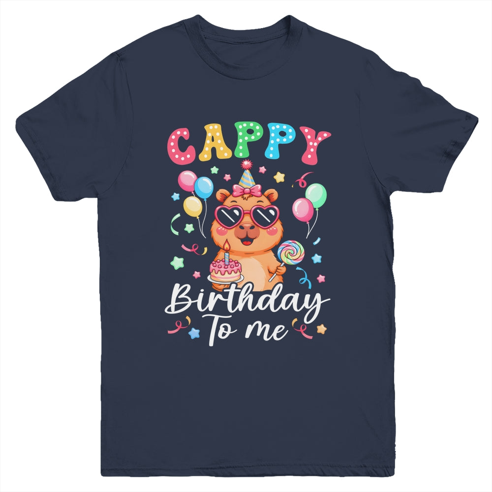 Funny Capybara Birthday To Me Cute Girls Birthday Capybara Youth Shirt | siriusteestore