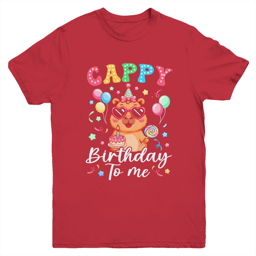 Funny Capybara Birthday To Me Cute Girls Birthday Capybara Youth Shirt | siriusteestore