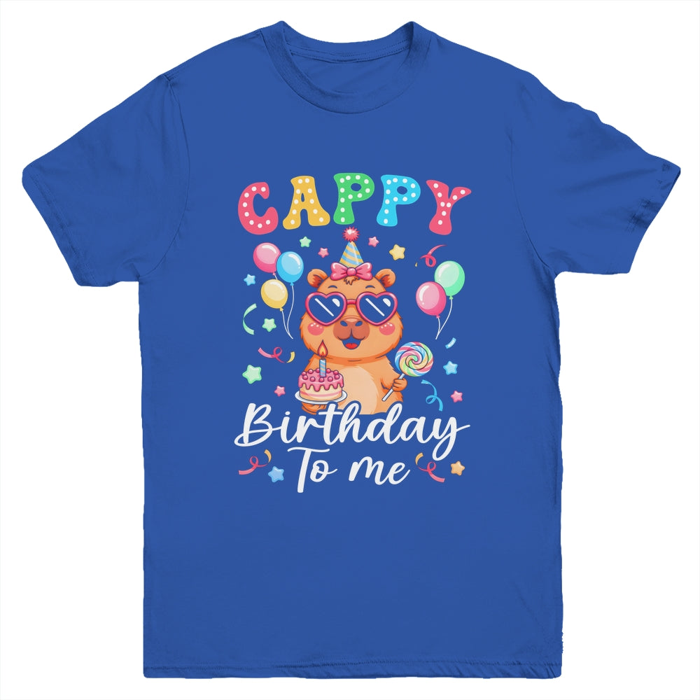 Funny Capybara Birthday To Me Cute Girls Birthday Capybara Youth Shirt | siriusteestore