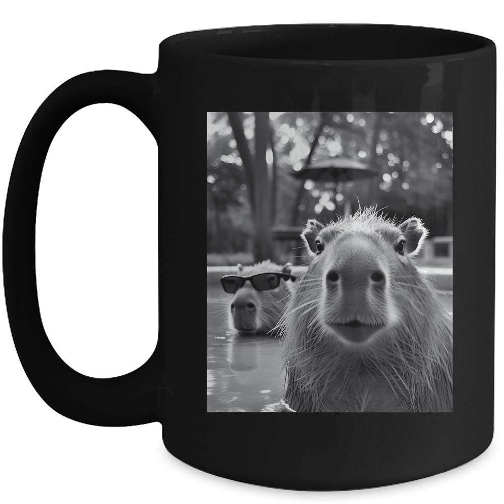 Funny Capybara Cool Capybara Selfie Caby Lover Kids Boy Girl Mug | siriusteestore