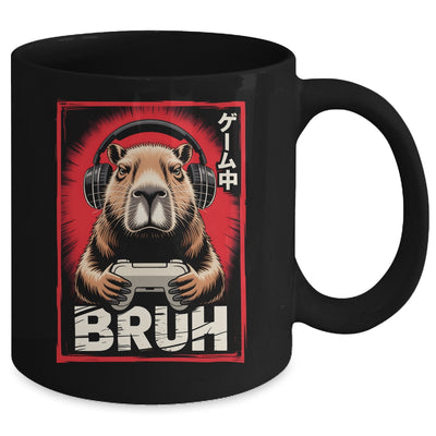 Funny Capybara Gamer Bruh Graphic Men Boys Teens Gaming Mug | siriusteestore