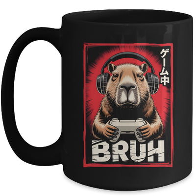 Funny Capybara Gamer Bruh Graphic Men Boys Teens Gaming Mug | siriusteestore