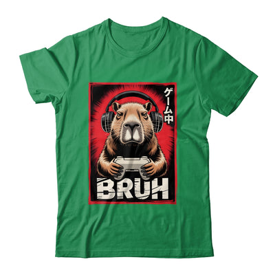 Funny Capybara Gamer Bruh Graphic Men Boys Teens Gaming Shirt & Hoodie | siriusteestore