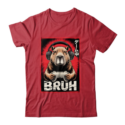 Funny Capybara Gamer Bruh Graphic Men Boys Teens Gaming Shirt & Hoodie | siriusteestore