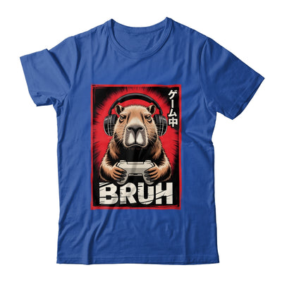 Funny Capybara Gamer Bruh Graphic Men Boys Teens Gaming Shirt & Hoodie | siriusteestore