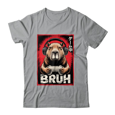 Funny Capybara Gamer Bruh Graphic Men Boys Teens Gaming Shirt & Hoodie | siriusteestore