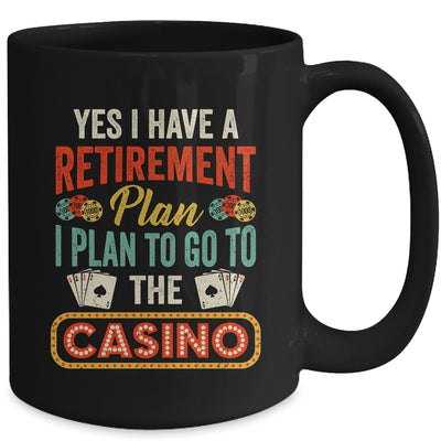 Funny Casino Poker For Men Vintage Retired Retirement Plan Mug | siriusteestore
