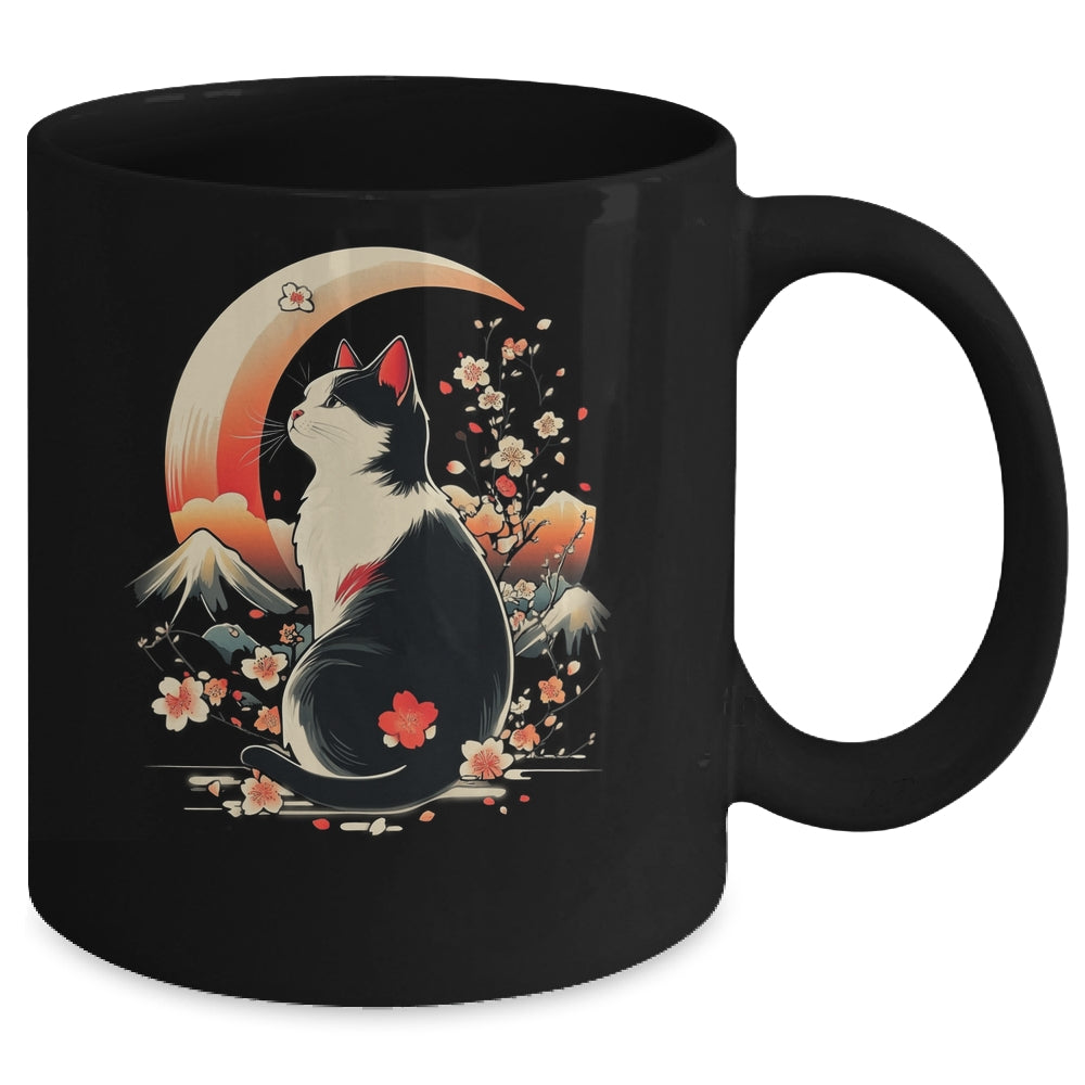 Funny Cat Anime Japanese Kawaii Retro Men Women Kids Graphic Mug | siriusteestore