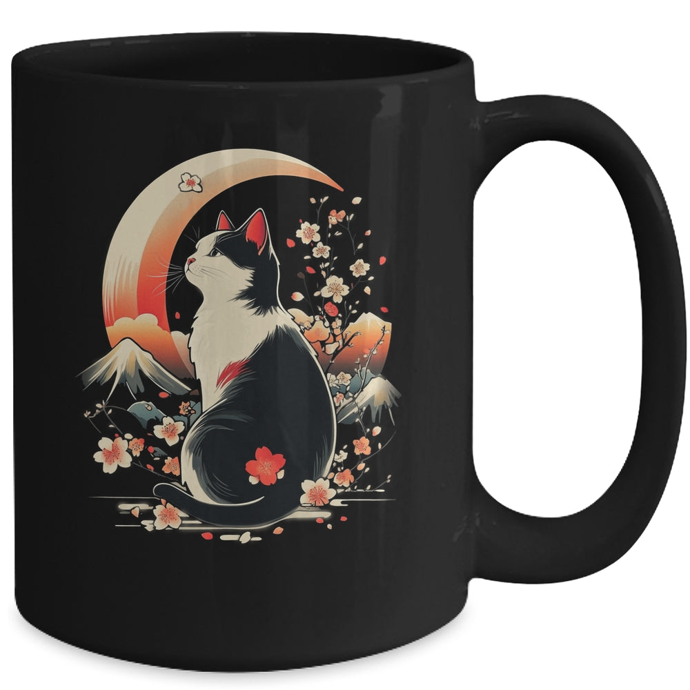 Funny Cat Anime Japanese Kawaii Retro Men Women Kids Graphic Mug | siriusteestore