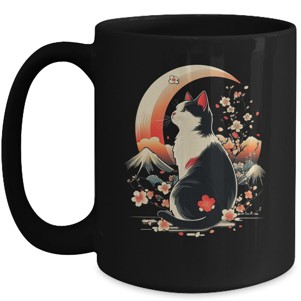 Funny Cat Anime Japanese Kawaii Retro Men Women Kids Graphic Mug | siriusteestore