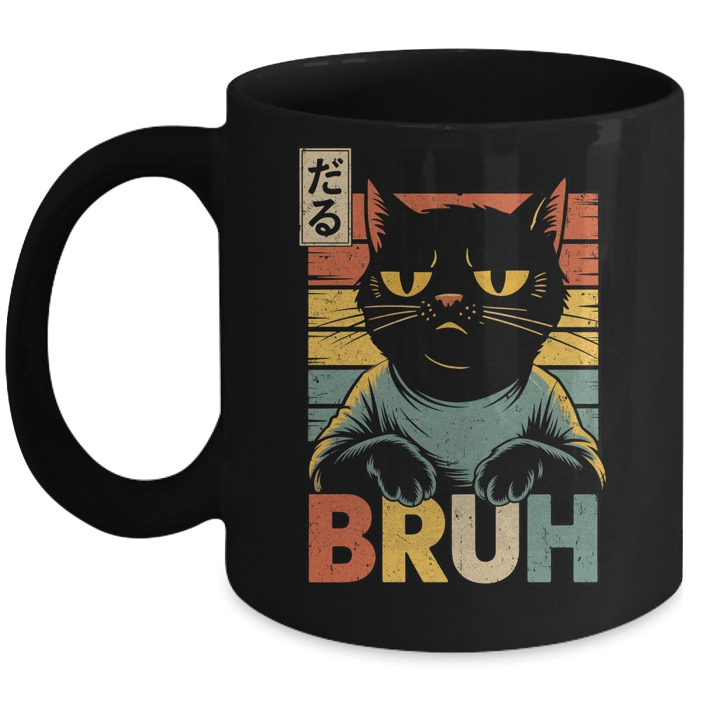 Funny Cat BRUH Teen Boys Girls Men Women Meme Japanese Anime Mug | siriusteestore