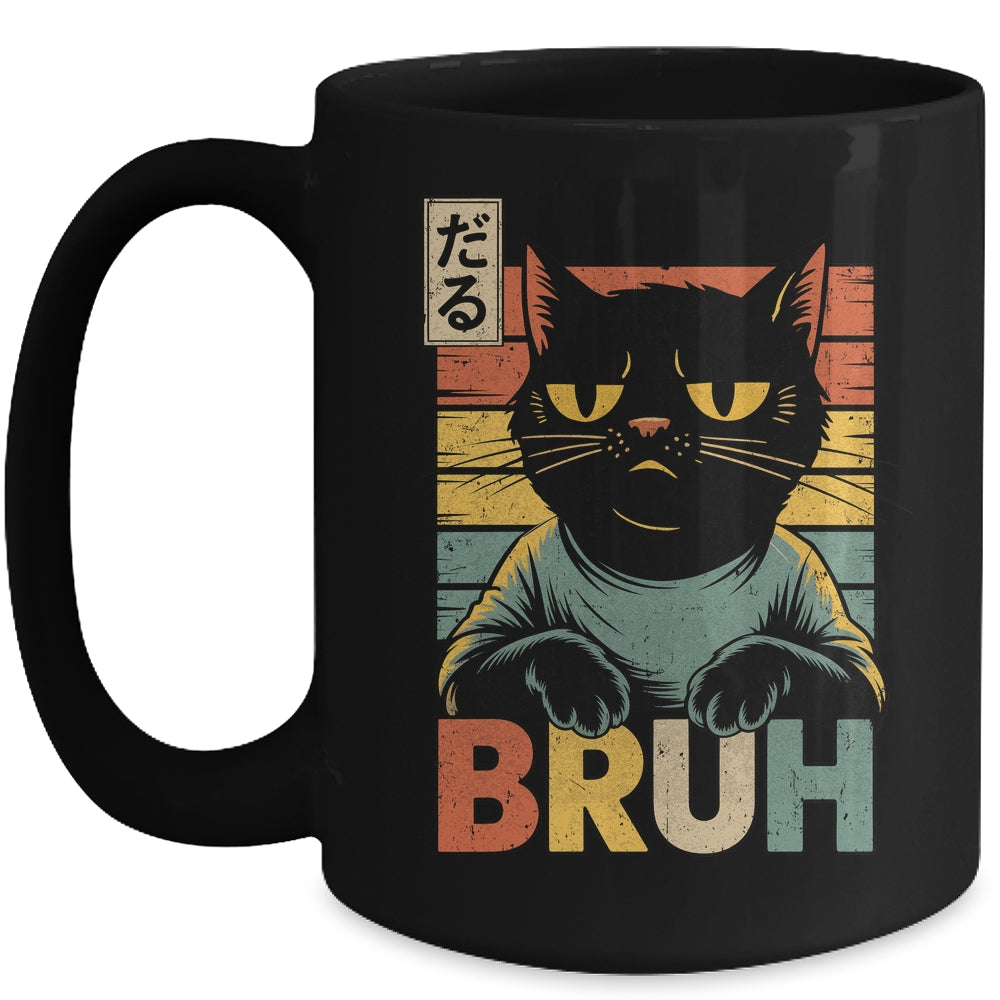 Funny Cat BRUH Teen Boys Girls Men Women Meme Japanese Anime Mug | siriusteestore