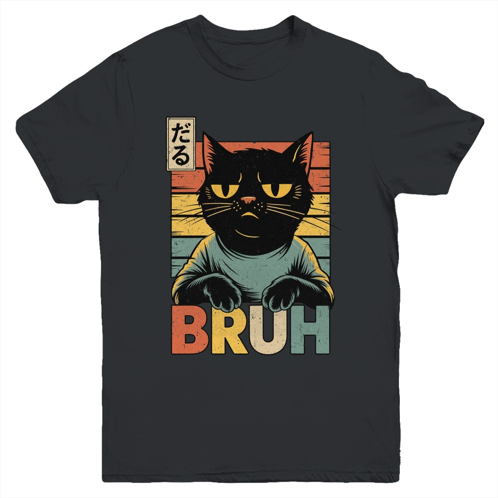 Funny Cat BRUH Teen Boys Girls Men Women Meme Japanese Anime Youth Shirt | siriusteestore