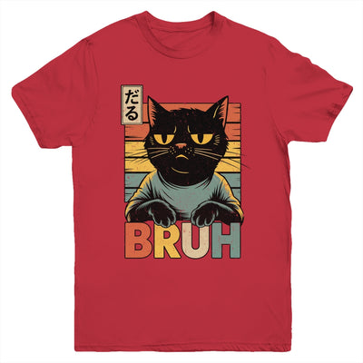 Funny Cat BRUH Teen Boys Girls Men Women Meme Japanese Anime Youth Shirt | siriusteestore