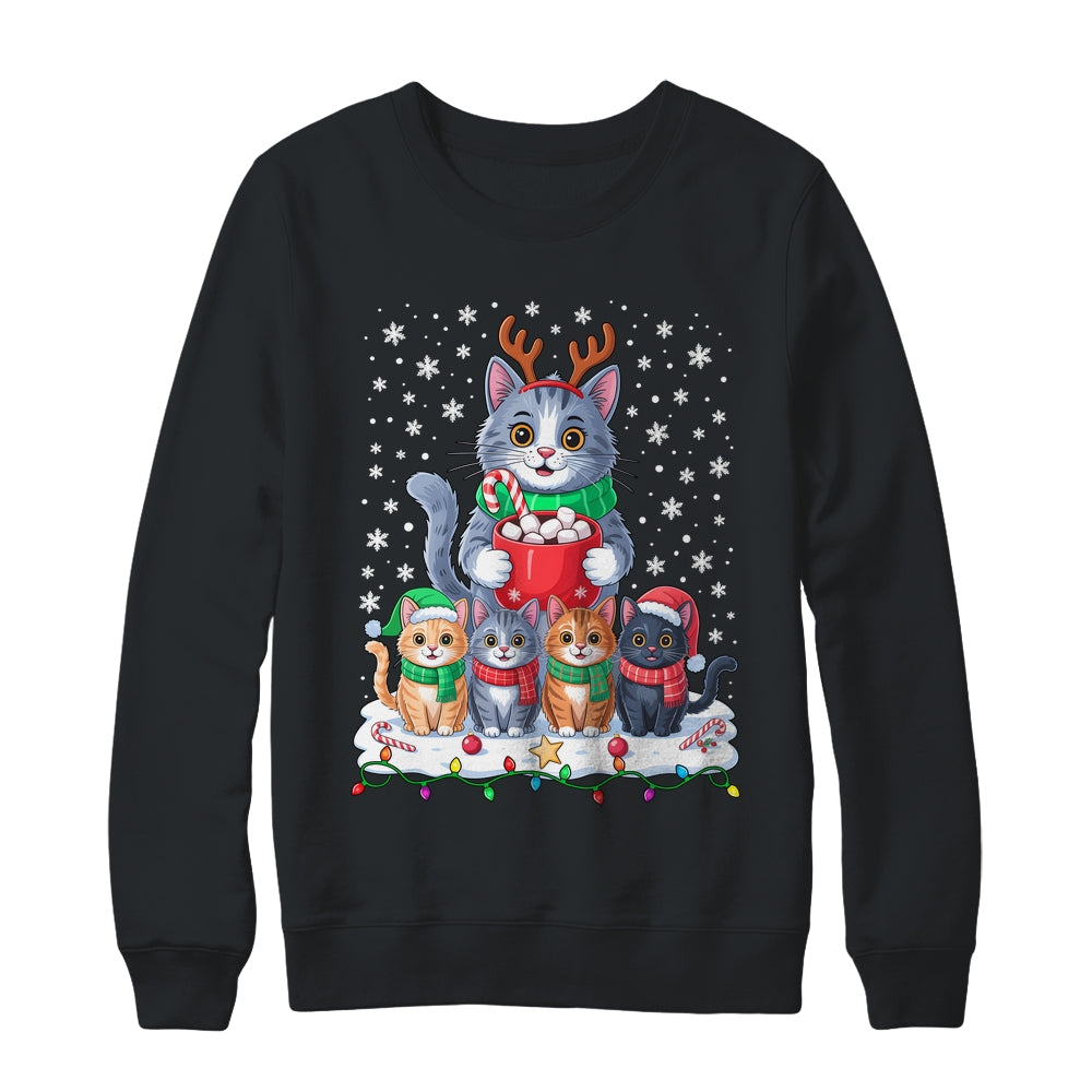 Funny Cat Christmas Holiday Santa Design Lover Men Women Shirt & Sweatshirt | siriusteestore