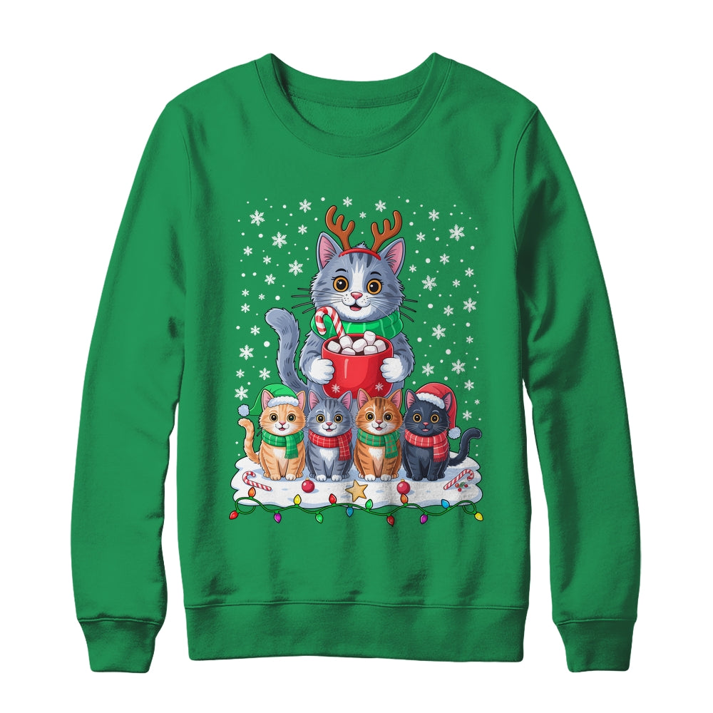 Funny Cat Christmas Holiday Santa Design Lover Men Women Shirt & Sweatshirt | siriusteestore