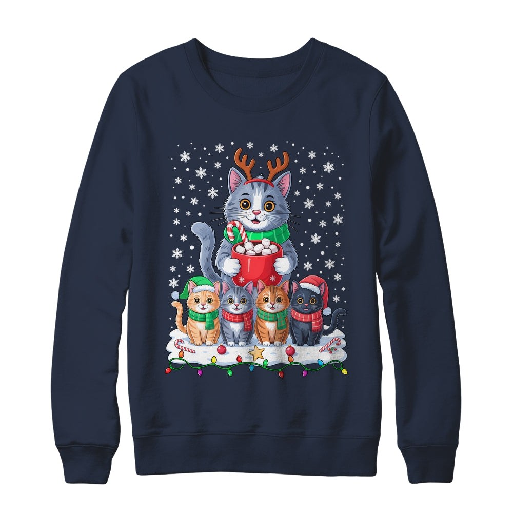 Funny Cat Christmas Holiday Santa Design Lover Men Women Shirt & Sweatshirt | siriusteestore