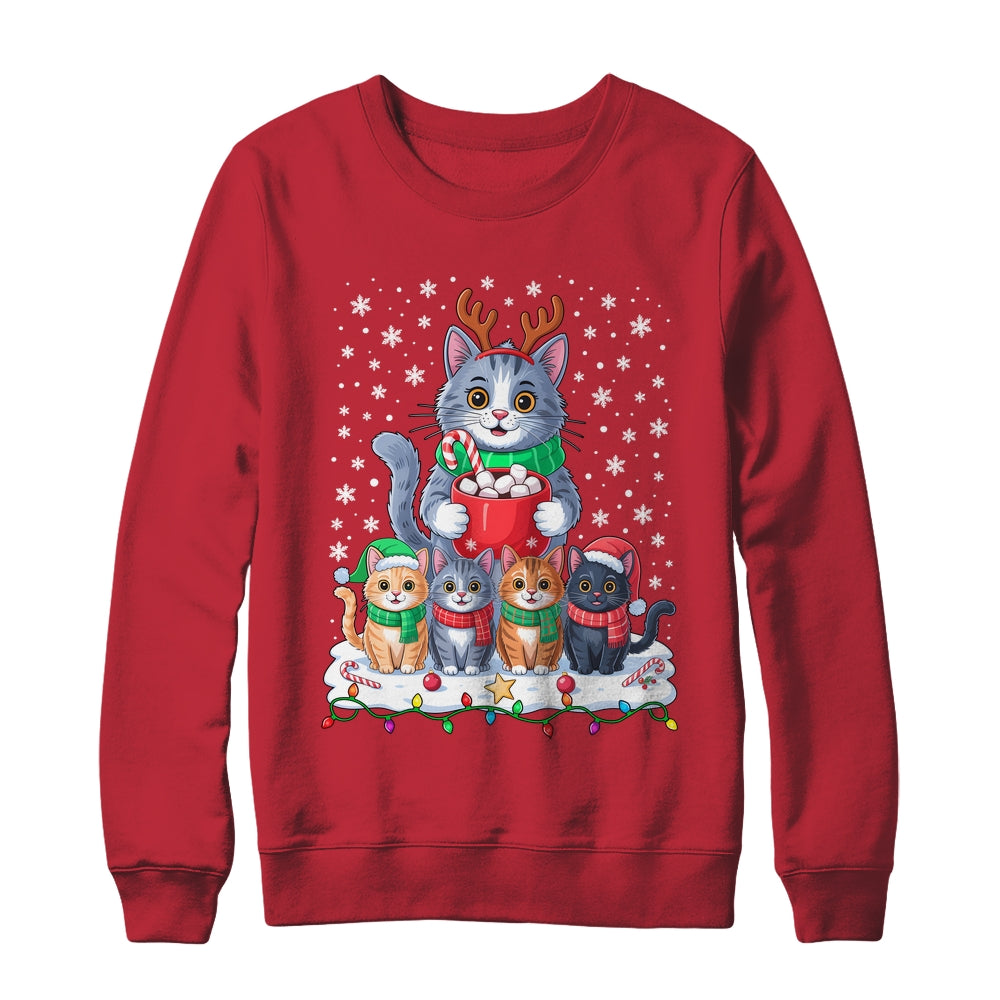 Funny Cat Christmas Holiday Santa Design Lover Men Women Shirt & Sweatshirt | siriusteestore