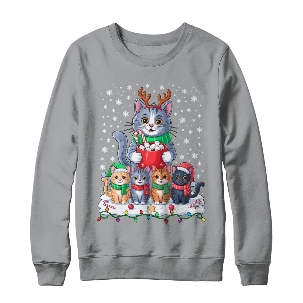 Funny Cat Christmas Holiday Santa Design Lover Men Women Shirt & Sweatshirt | siriusteestore