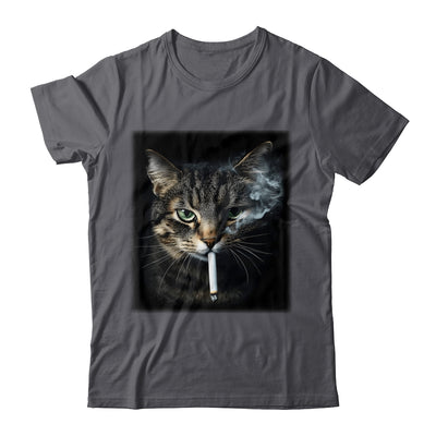 Funny Cat Smoking Cigarette Tabby Cat Meme Father's Day Men Shirt & Hoodie | siriusteestore