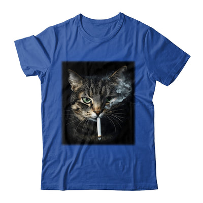 Funny Cat Smoking Cigarette Tabby Cat Meme Father's Day Men Shirt & Hoodie | siriusteestore