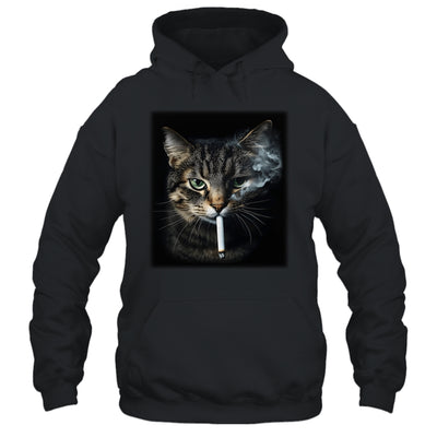 Funny Cat Smoking Cigarette Tabby Cat Meme Father's Day Men Shirt & Hoodie | siriusteestore