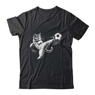 Funny Cat Soccer Ball Graphic Playing Football Cat Men Women Shirt & Hoodie | siriusteestore