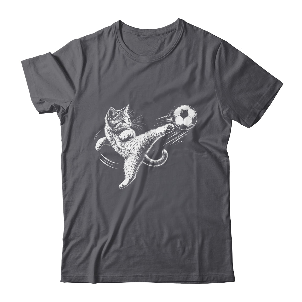 Funny Cat Soccer Ball Graphic Playing Football Cat Men Women Shirt & Hoodie | siriusteestore