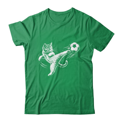Funny Cat Soccer Ball Graphic Playing Football Cat Men Women Shirt & Hoodie | siriusteestore