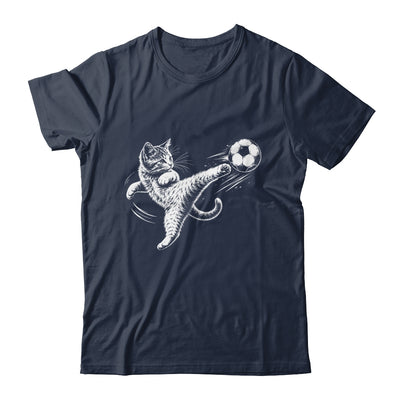 Funny Cat Soccer Ball Graphic Playing Football Cat Men Women Shirt & Hoodie | siriusteestore