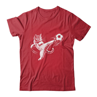 Funny Cat Soccer Ball Graphic Playing Football Cat Men Women Shirt & Hoodie | siriusteestore