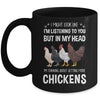 Funny Chicken Farmer Design Women Men Getting A Lot Chickens Mug | siriusteestore