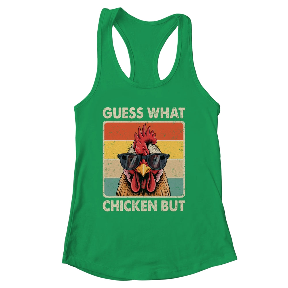 Funny Chicken Farmer Farming Guess What Chicken Butt Shirt & Tank Top | siriusteestore
