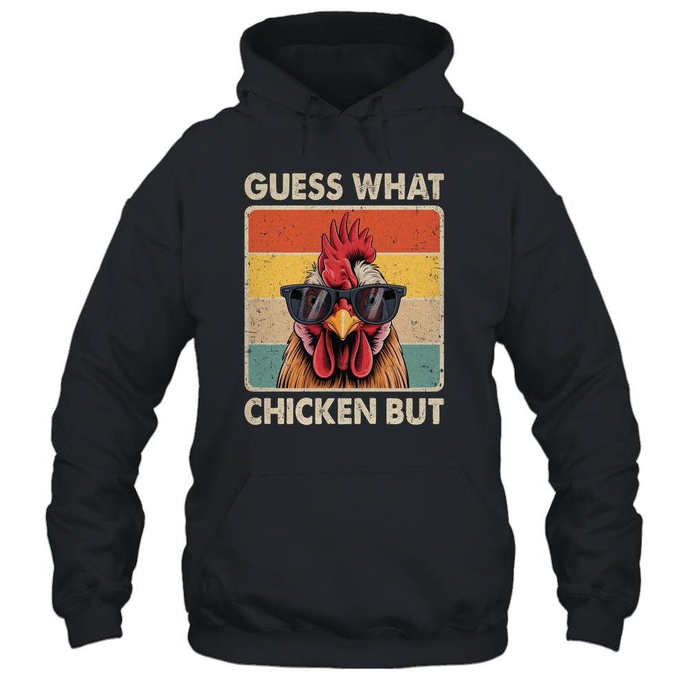 Funny Chicken Farmer Farming Guess What Chicken Butt Shirt & Tank Top | siriusteestore