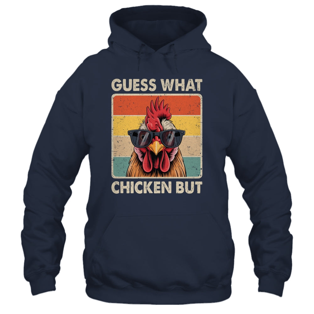 Funny Chicken Farmer Farming Guess What Chicken Butt Shirt & Tank Top | siriusteestore