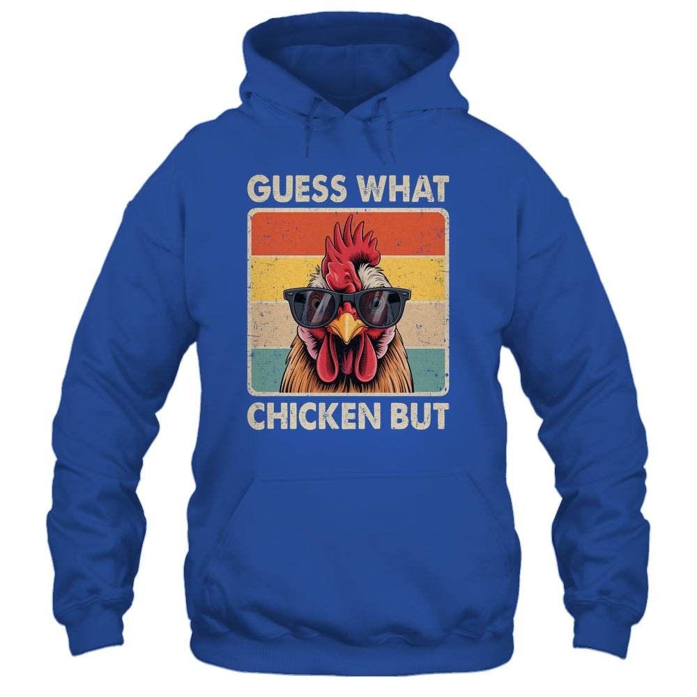 Funny Chicken Farmer Farming Guess What Chicken Butt Shirt & Tank Top | siriusteestore