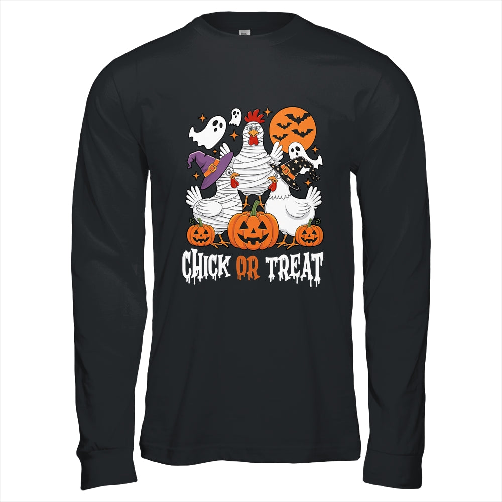 Funny Chicken Halloween Chick Or Treat Women Men Shirt & Hoodie | siriusteestore