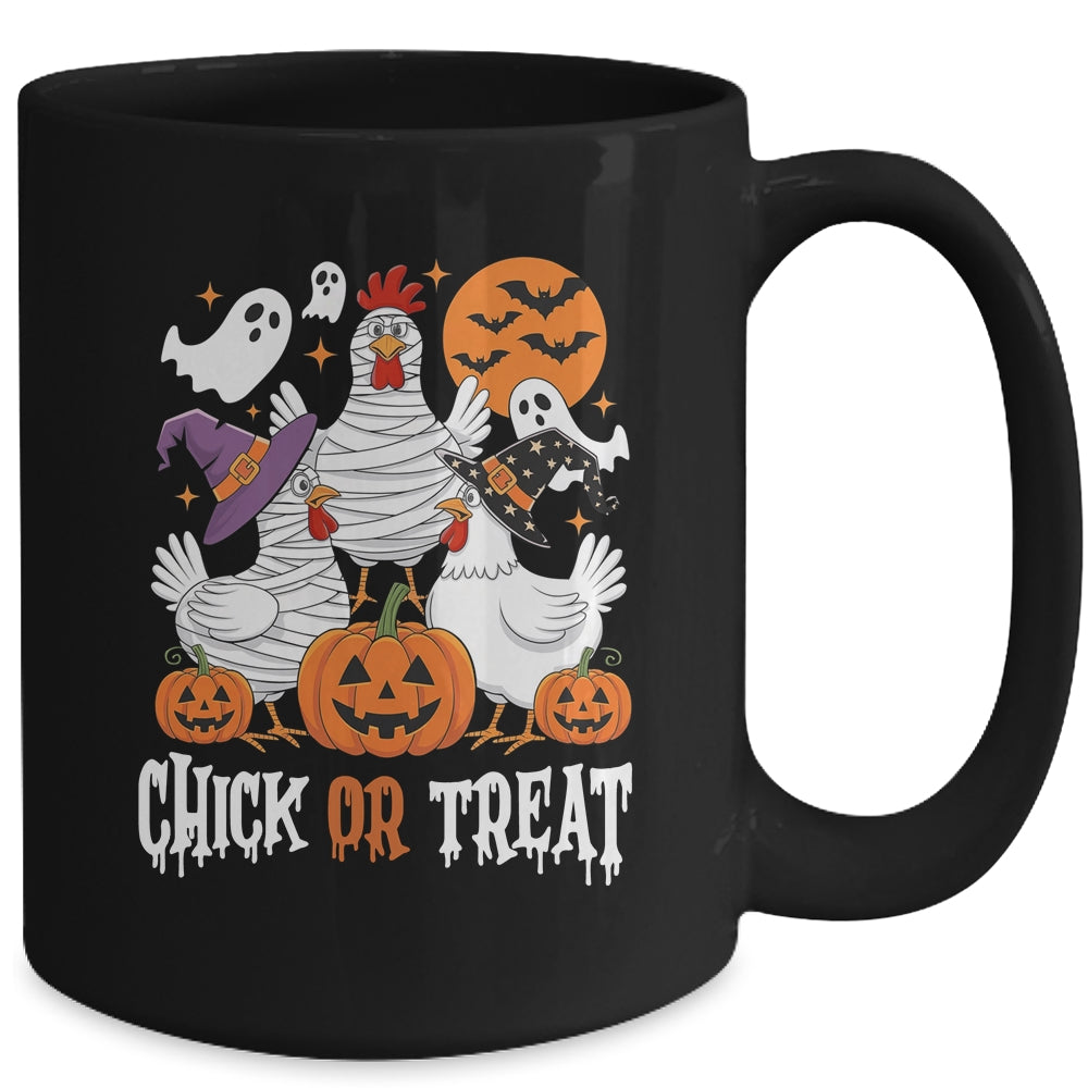 Funny Chicken Halloween Chick Or Treat Women Men Mug | siriusteestore