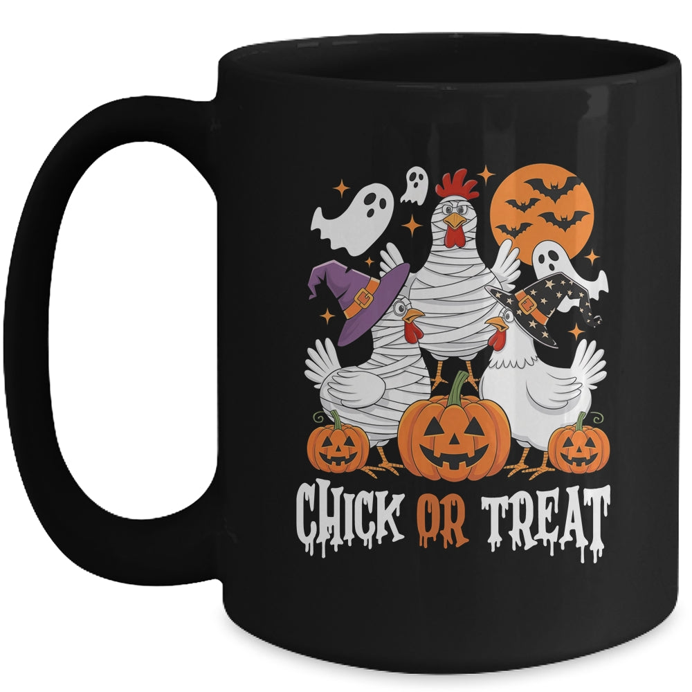 Funny Chicken Halloween Chick Or Treat Women Men Mug | siriusteestore