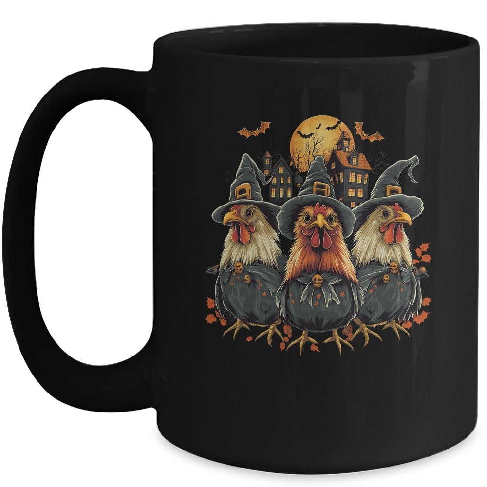 Funny Chicken Halloween Costume Spooky Season Chickens Witch Mug | siriusteestore