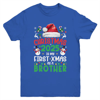Funny Christmas 2025 Is My First Xmas As A Brother Family Youth Shirt | siriusteestore