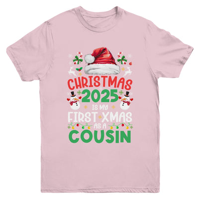 Funny Christmas 2025 Is My First Xmas As A Cousin Family Youth Shirt | siriusteestore