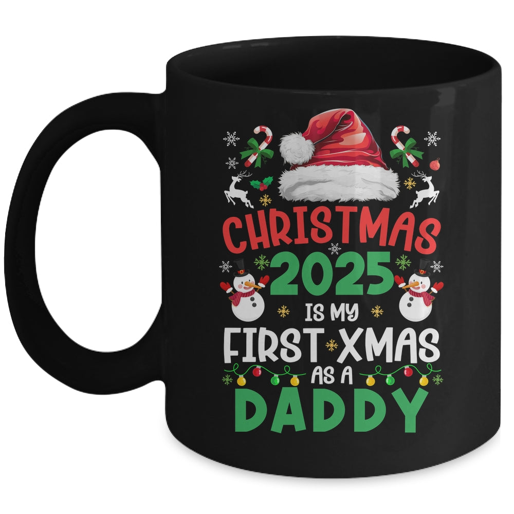 Funny Christmas 2025 Is My First Xmas As A Daddy Family Mug | siriusteestore