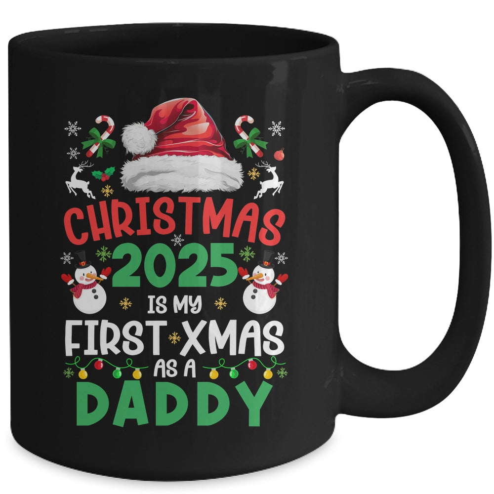 Funny Christmas 2025 Is My First Xmas As A Daddy Family Mug | siriusteestore