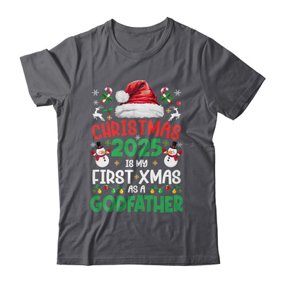 Funny Christmas 2025 Is My First Xmas As A Godfather Family Shirt & Sweatshirt | siriusteestore