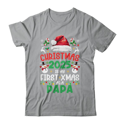 Funny Christmas 2025 Is My First Xmas As A Papa Family Shirt & Sweatshirt | siriusteestore